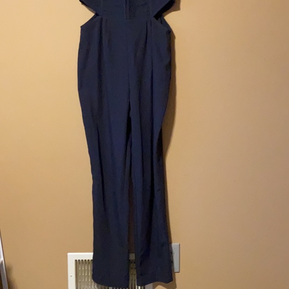 Divided Dark Blue-form fitting jumpsuit-size 6 - Picture 2 of 8